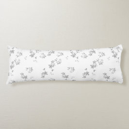 Almohada corporal floral gris | Elegante comodidad