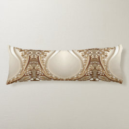 Almohada corporal floral ornamentada elegante dora