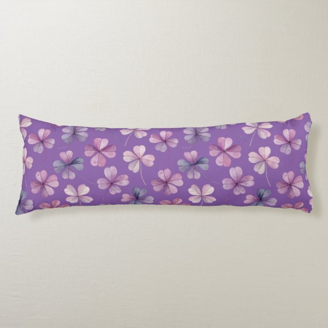Almohada corporal floral púrpura (Anverso)