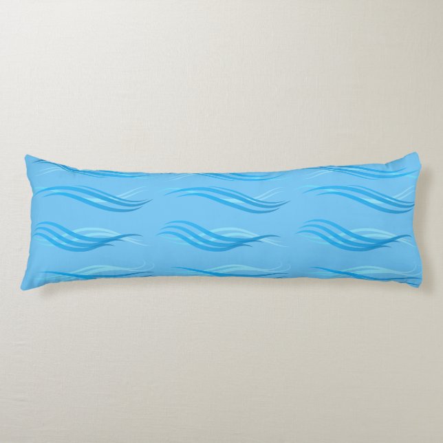 Almohada Corporal-Olas Azules (Anverso)