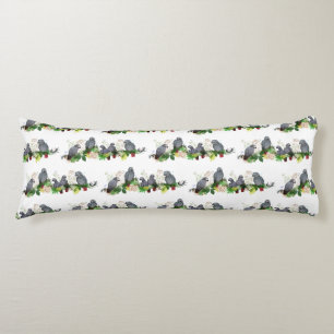 Almohada corporal para fiesta de loros grises afri