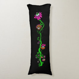 Almohada corporal reversible floral alienígena gót