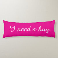 Almohada corporal rosa con texto personalizado | N