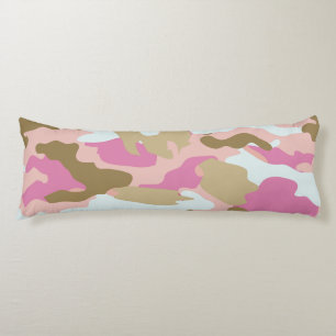 Almohada corporal rosa y caqui