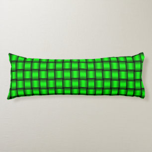 Almohada corporal, tejida verde