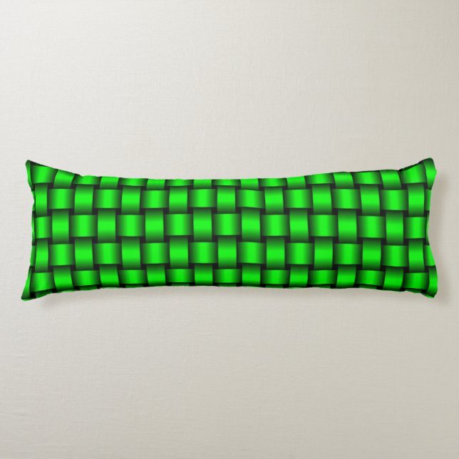 Almohada corporal, tejida verde (Anverso)