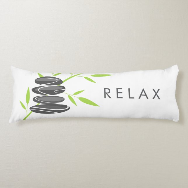 Almohada corporal Zen con bambú y piedras de masaj (Anverso)