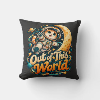 Almohada cósmica de gato fuera de este mundo