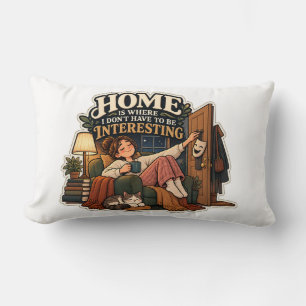 Almohada Cozy Book Lover Cat & Introvertido Divert