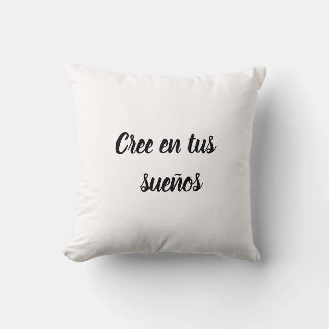 Almohada cree en tus sueños (Anverso)