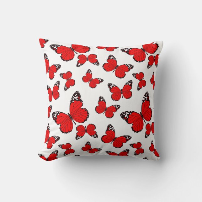 Almohada Crimson Flutter (Anverso)