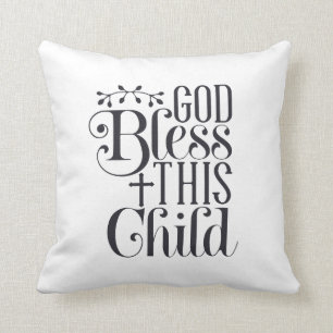 Almohada Cristiana 'Dios Bendiga a Este Niño' para