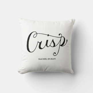 almohada crujiente de caligrafía