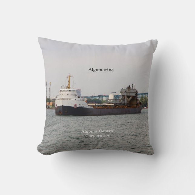 almohada cuadrada algomarina (Anverso)