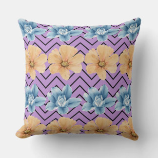 almohada cuadrada, almohada de tiro florido,
