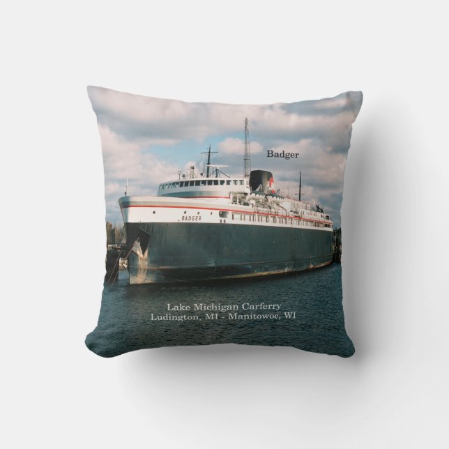 almohada cuadrada de Badger (Anverso)