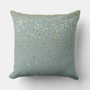 Almohada cuadrada de estrellas doradas pequeñas pa