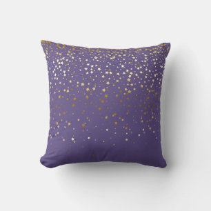 Almohada cuadrada de estrellas doradas pequeñas pa