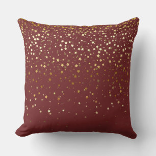Almohada Cuadrada de Estrellas Doradas Pequeñas pa