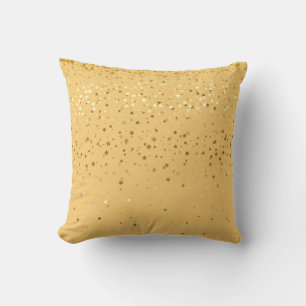 Almohada cuadrada de estrellas doradas pequeñas pa