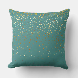 Almohada Cuadrada de Estrellas Doradas Pequeñas pa