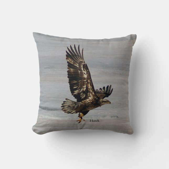 almohada cuadrada de halcón (Anverso)