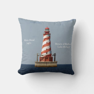 almohada cuadrada de luz blanca