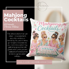 Almohada cuadrada de Mahjong Cocktails & Friends