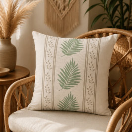 Almohada cuadrada de moda boho botánica