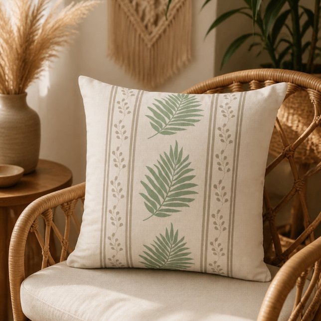 Almohada cuadrada de moda boho botánica (Subido por el creador)
