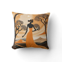 Almohada cuadrada de otoño cálido