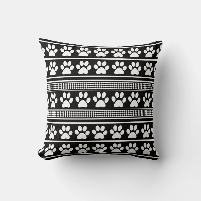 almohada cuadrada de patrón de impresión de pintur (Anverso)