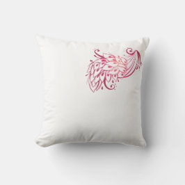 Almohada cuadrada de pluma de pavo real elegante |