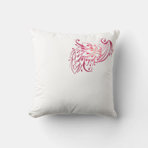 Almohada cuadrada de pluma de pavo real elegante
