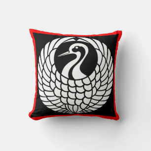 almohada cuadrada de Tsuru Crane