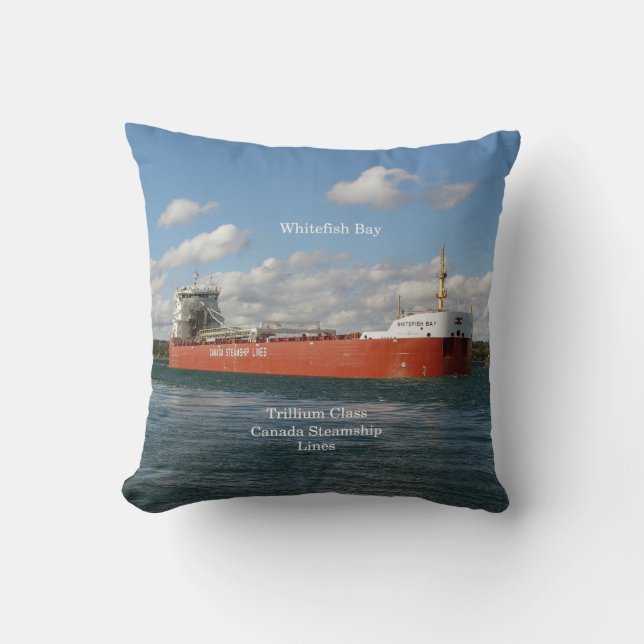 almohada cuadrada de Whitefish Bay (Anverso)