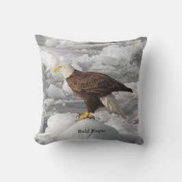 almohada cuadrada del águila calva