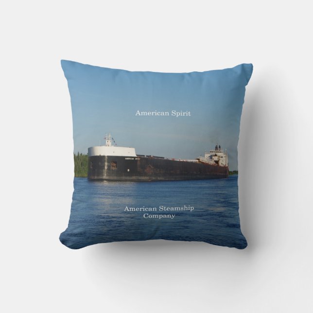 almohada cuadrada del Espíritu americano (Anverso)