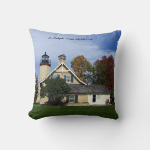 almohada cuadrada del faro de McGulpin Point