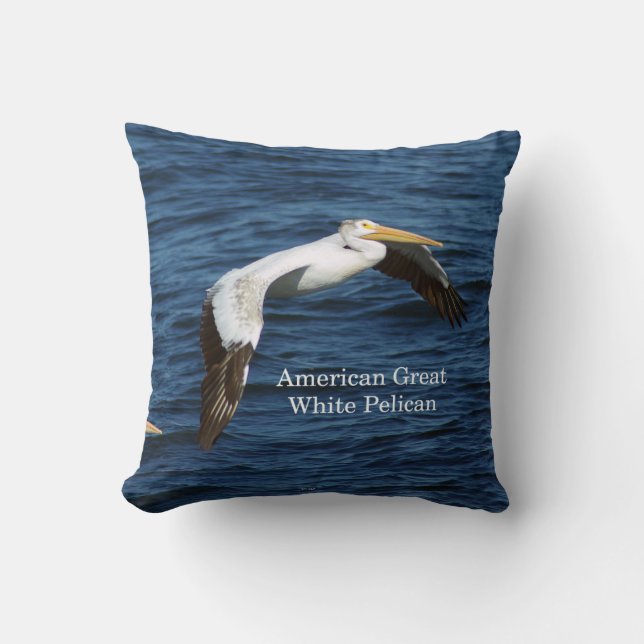 almohada cuadrada del Gran Blanco Americano (Anverso)