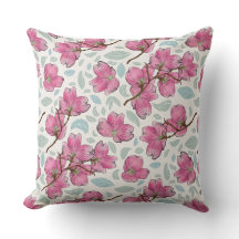 Almohada cuadrada del jardín de orquídeas capricho