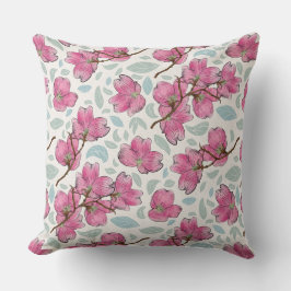 Almohada cuadrada del jardín de orquídeas capricho