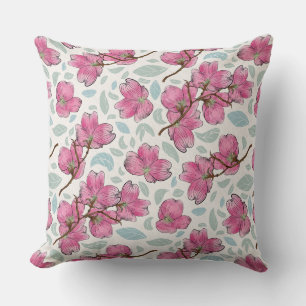 Almohada cuadrada del jardín de orquídeas capricho