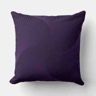 Almohada cuadrada, diseño espiral púrpura
