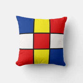 Almohada cuadrada estilo Mondrian abstracto