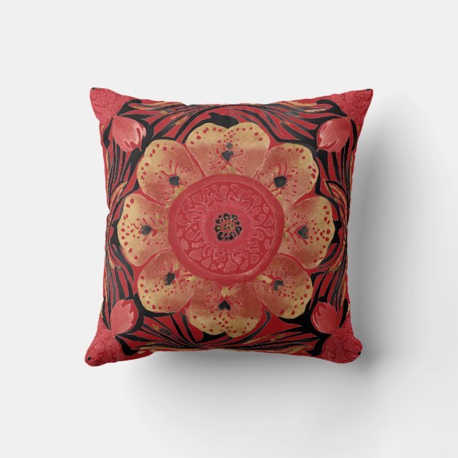 Almohada Cuadrada Floral (Reverso )
