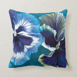 Almohada cuadrada floral de la bella arte del