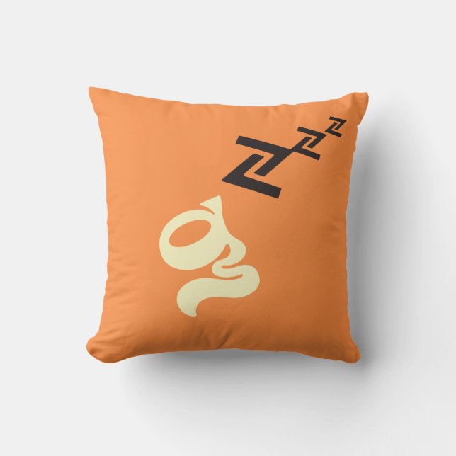 Almohada cuadrada "G" y ZZZ – Elegante C (Anverso)