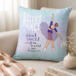 Almohada Cuadrada Inspiradora de Baile de Ballet