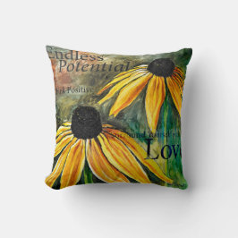 Almohada cuadrada inspiradora potencial sin fin